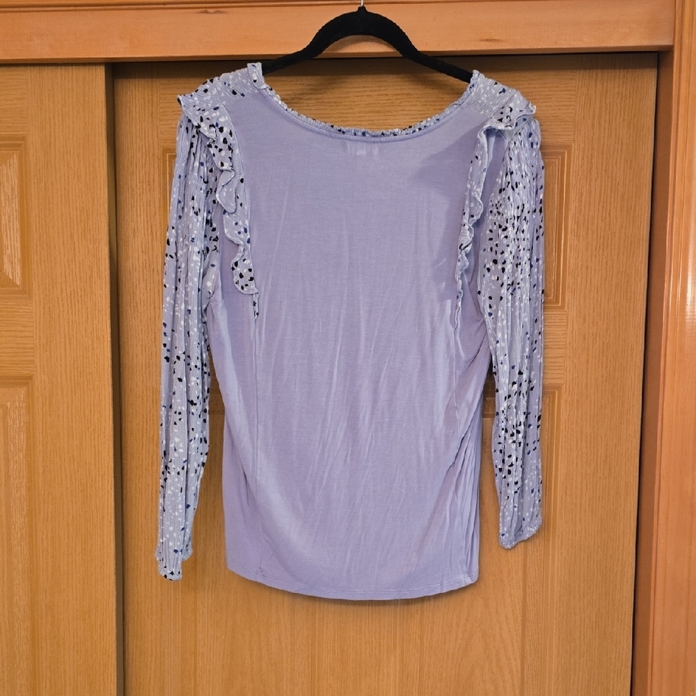 Maurices Ruffle-Shoulder V-Neck Long Sleeve Top - Picture 5 of 5